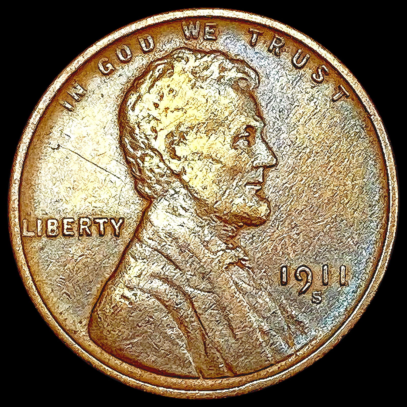 1911-S Wheat Cent CLOSELY UNCIRCULATED (1 of 2)