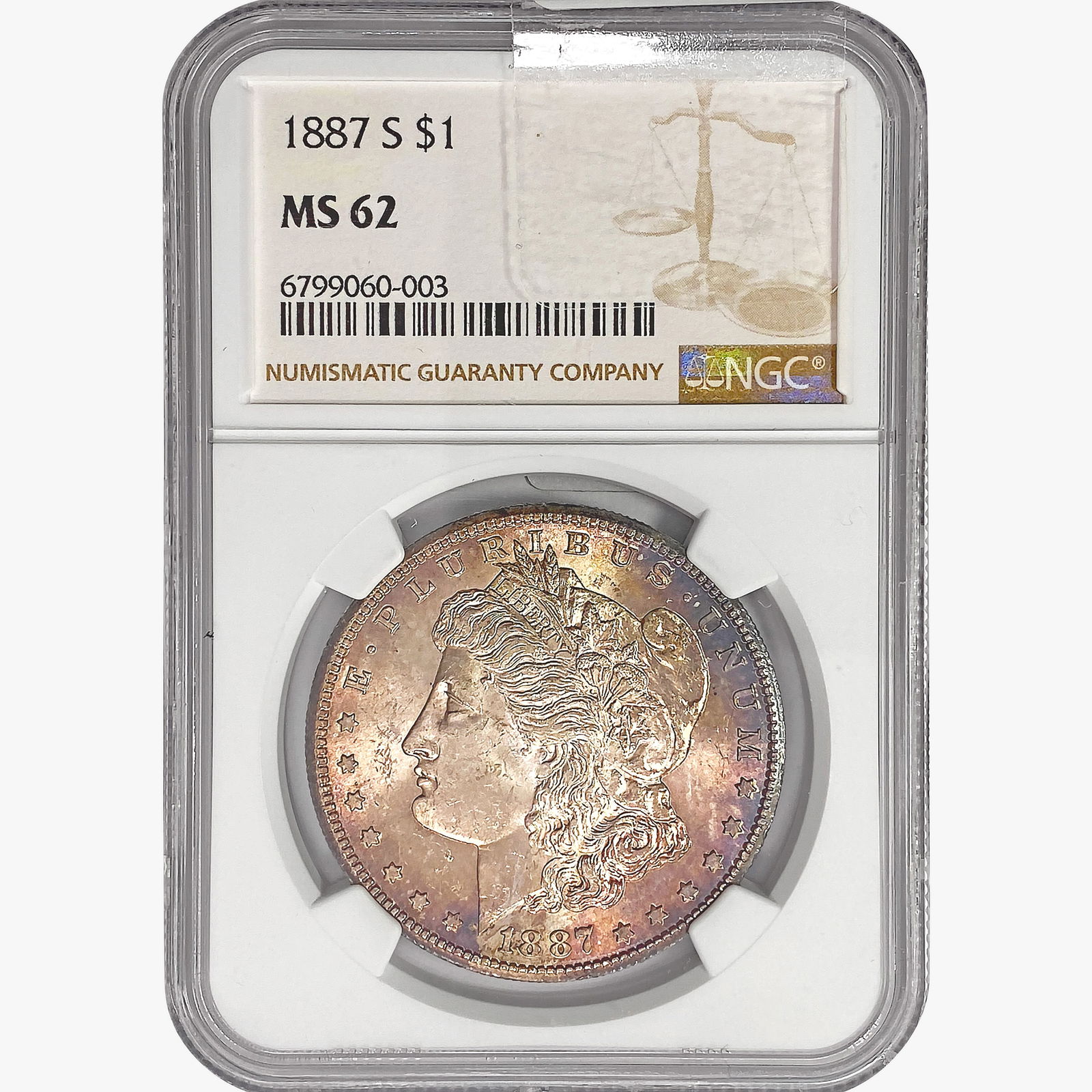 1887-S Morgan Silver Dollar NGC MS62 (1 of 2)