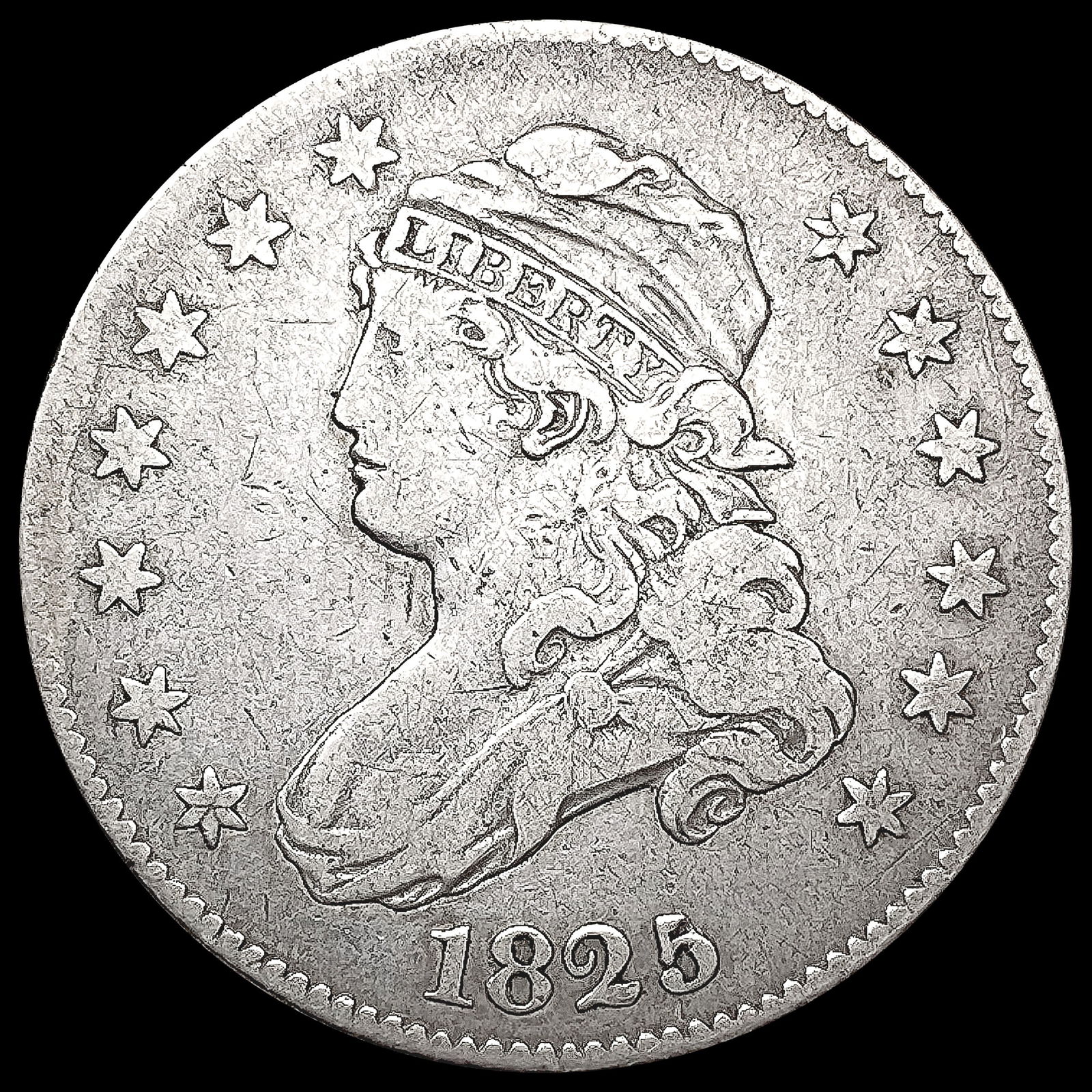 1825 Capped Bust Quarter LIGHTLY CIRCULATED (1 of 2)