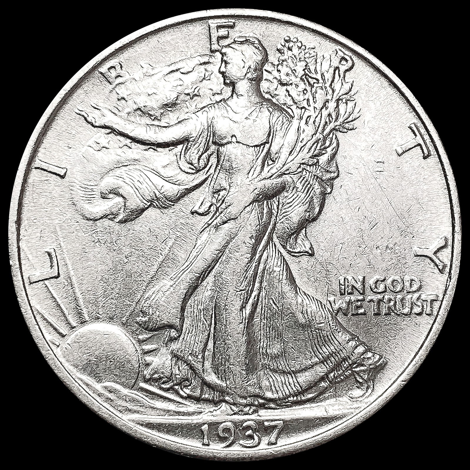 1937-S Walking Liberty Half Dollar UNCIRCULATED (1 of 2)
