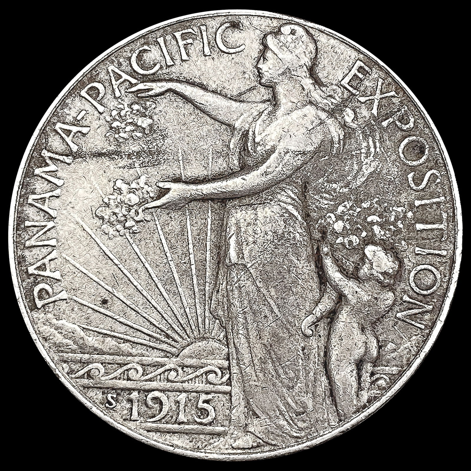 1915-S Panama-Pacific Half Dollar NEARLY UNCIRCULA (1 of 2)