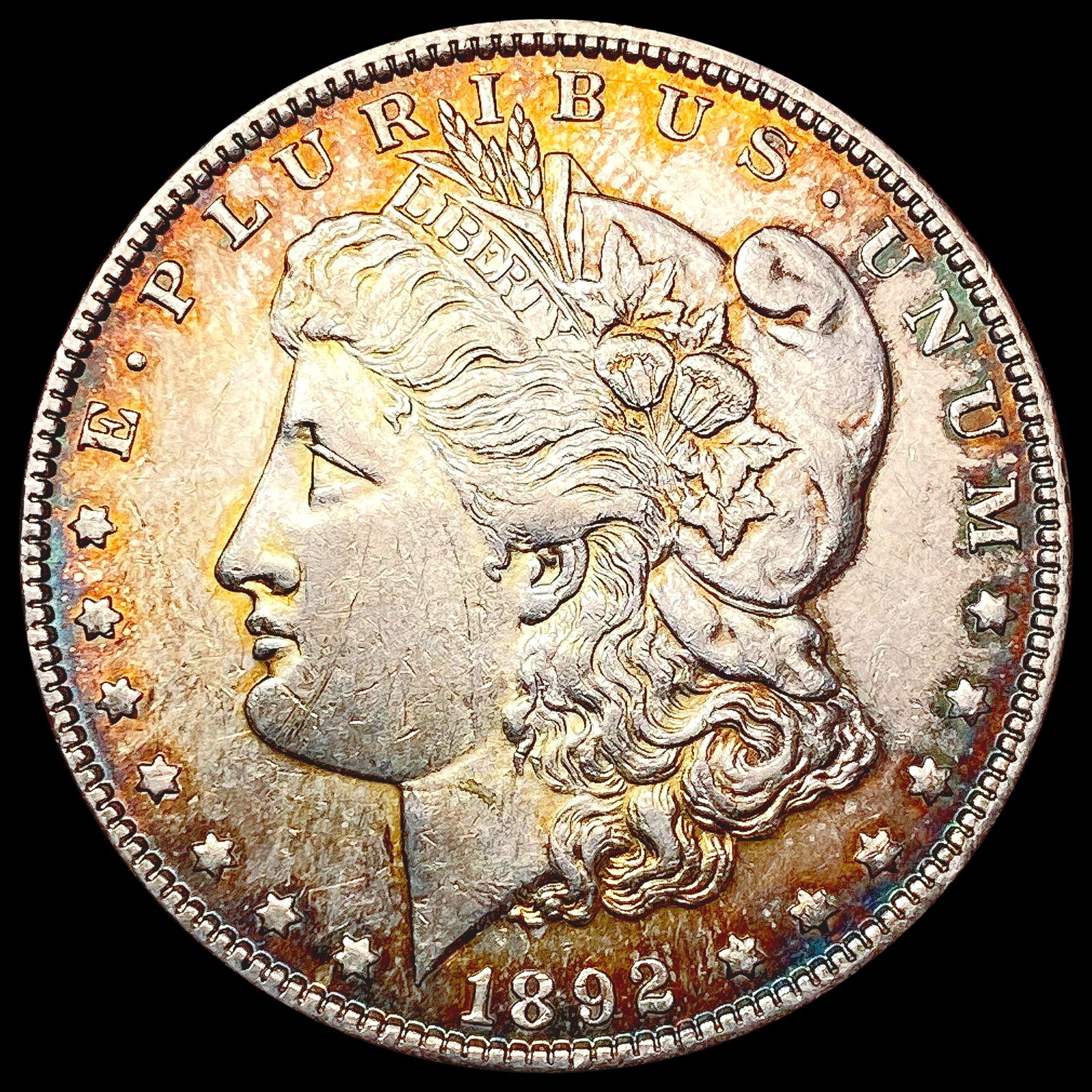 1892 Toned Morgan Silver Dollar CHOICE BU (1 of 2)