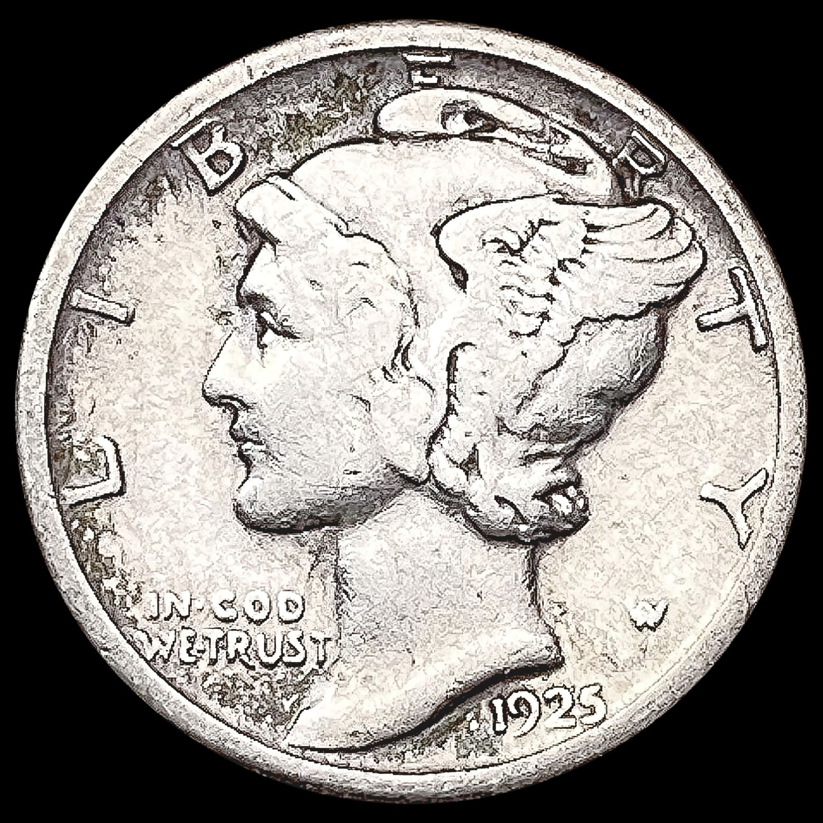 1925-S Mercury Dime LIGHTLY CIRCULATED (1 of 2)