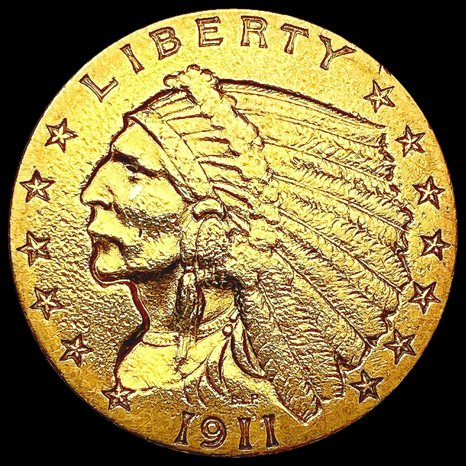 1911 $2.50 Gold Quarter Eagle CLOSELY UNCIRCULATED (1 of 2)