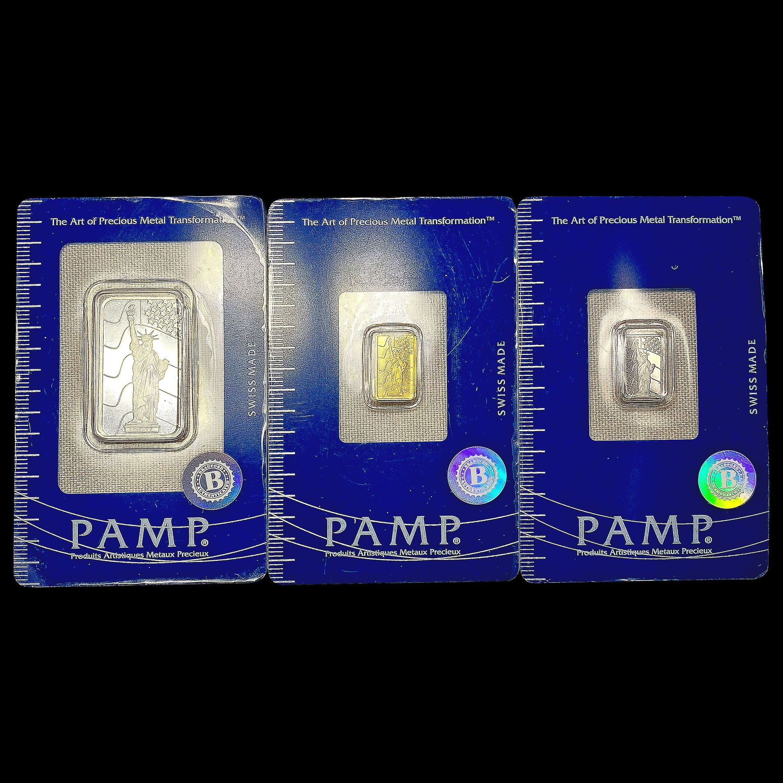 PAMP 1g Gold, 1g Plat 10g SILV Bars HIGH GRADE: PAMP 1g Gold, 1g Plat 10g SILV Bars HIGH GRADE