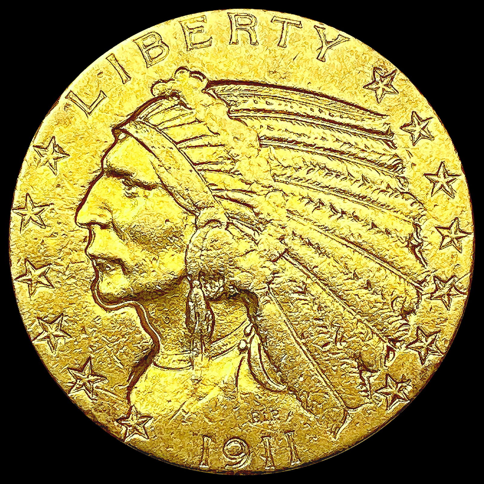 1911 $5 Gold Half Eagle NEARLY UNCIRCULATED (1 of 2)