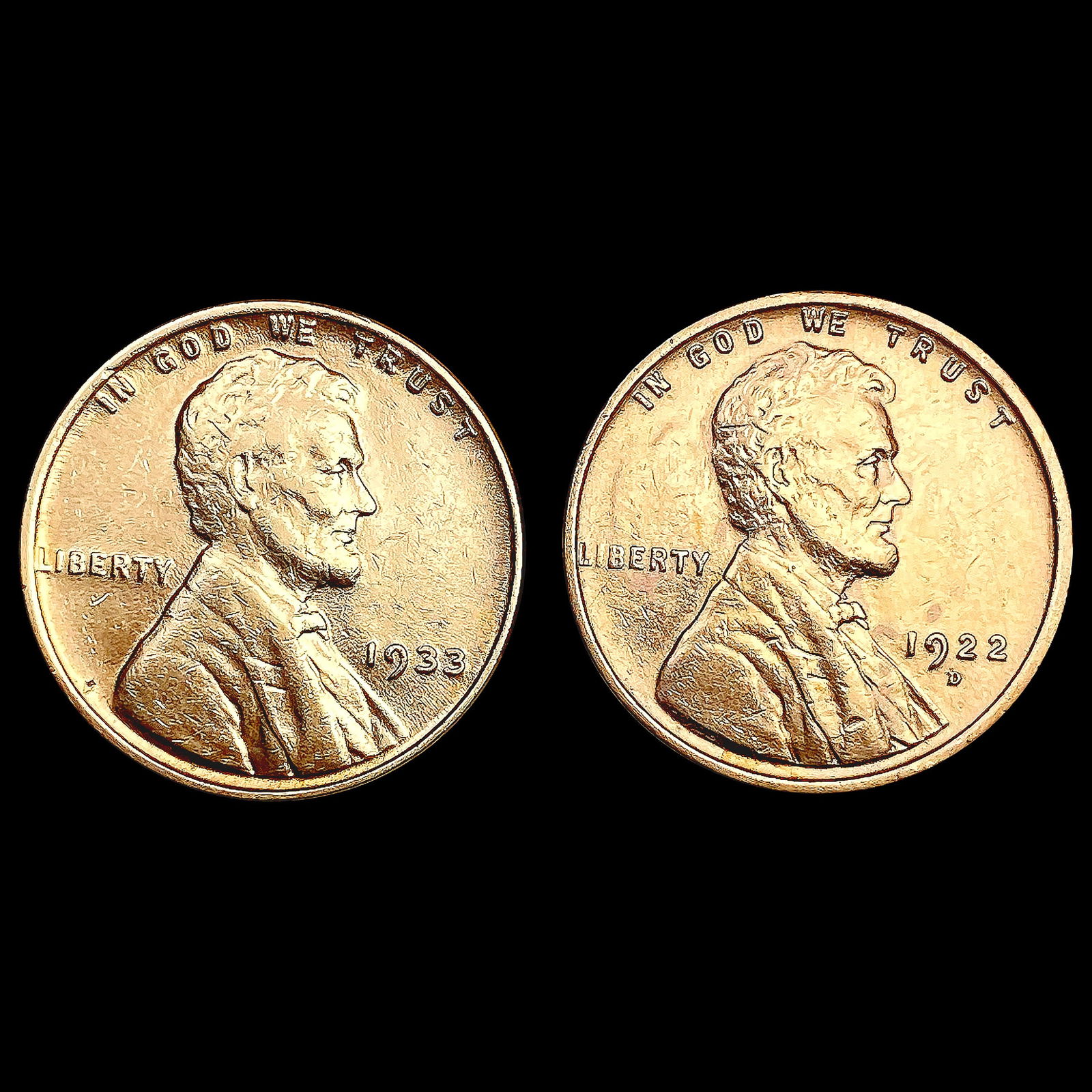 [2] Wheat Cents [1922-D, 1933] HIGH GRADE (1 of 2)