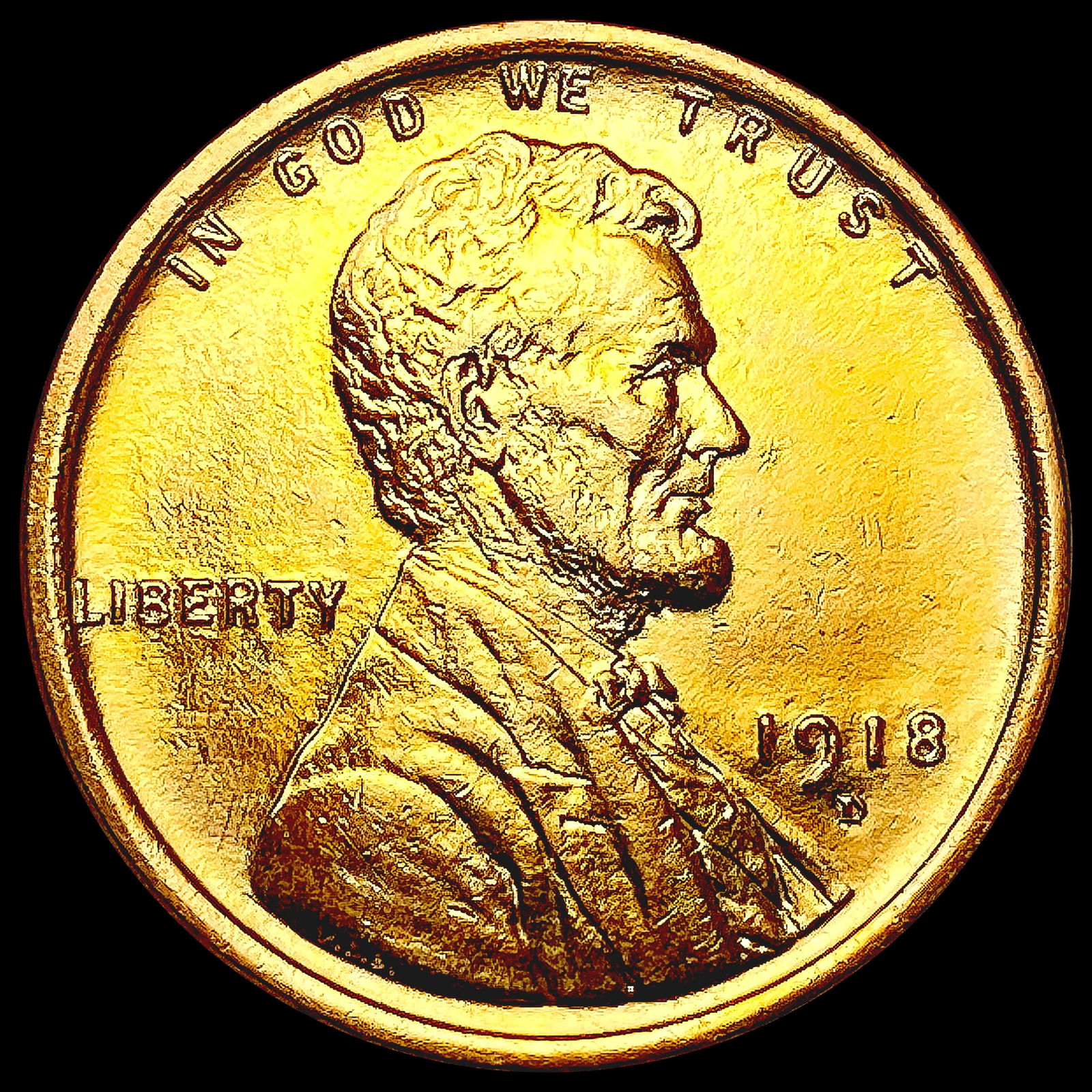 1918-D Wheat Cent CLOSELY UNCIRCULATED (1 of 2)