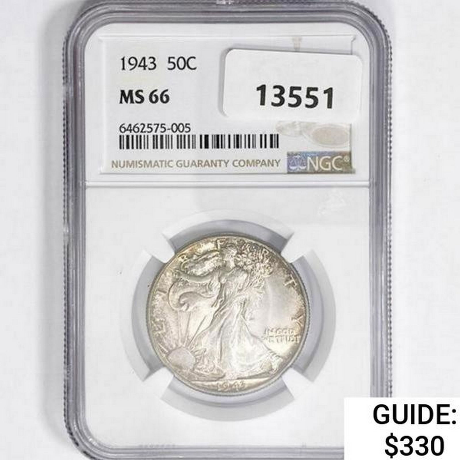 1943 Walking Liberty Half Dollar NGC MS66 (1 of 2)