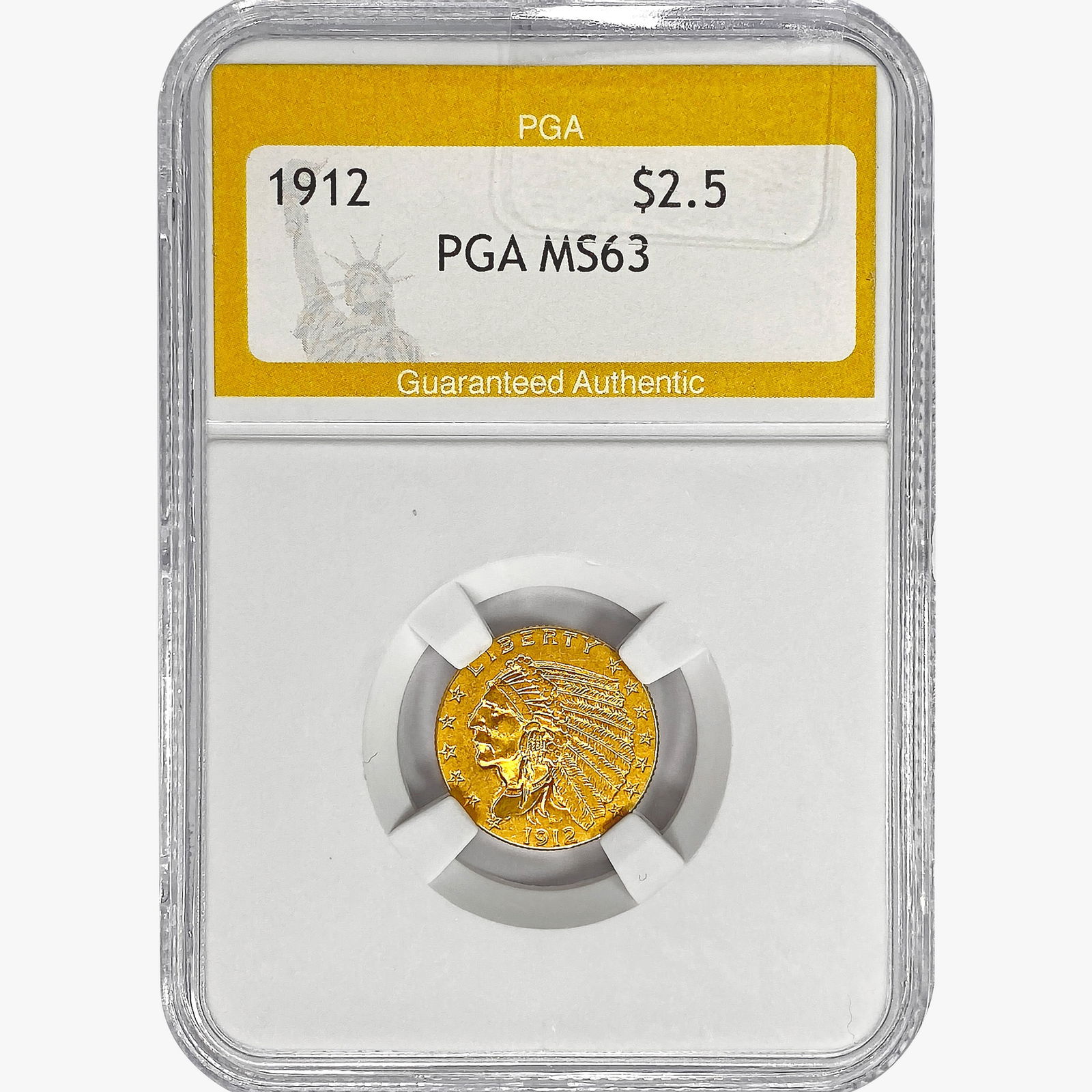 1912 $2.50 Gold Quarter Eagle PGA MS63 (1 of 2)