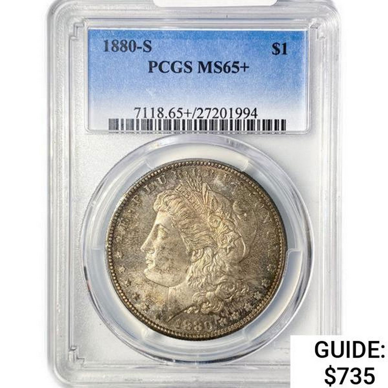 1880-S Morgan Silver Dollar PCGS MS65+ (1 of 2)