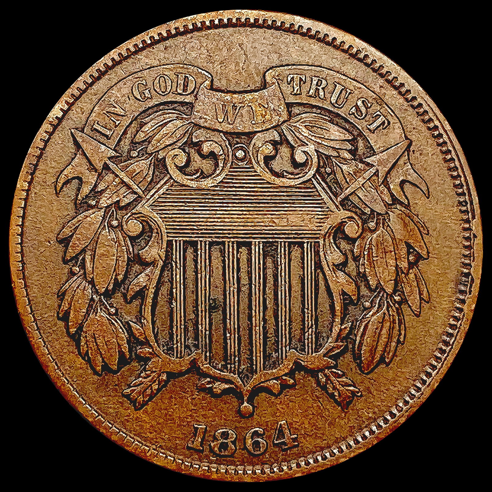 1864 Two Cent Piece CLOSELY UNCIRCULATED (1 of 2)