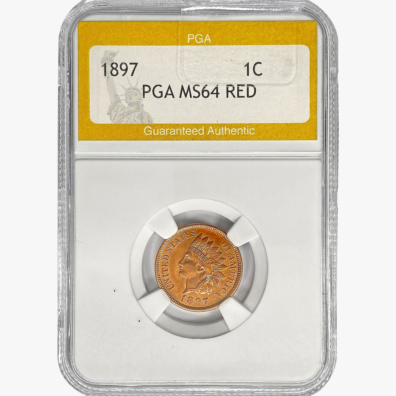 1897 Indian Head Cent PGA MS64 RED (1 of 2)