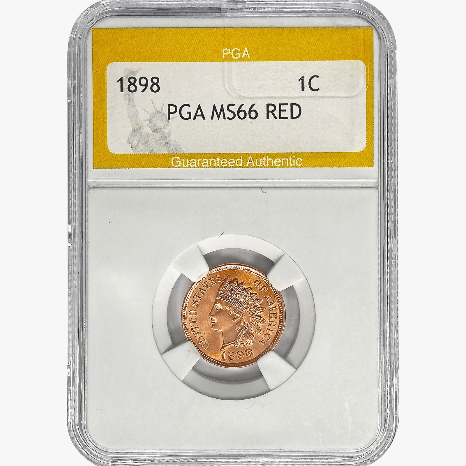 1898 Indian Head Cent PGA MS66 RED (1 of 2)