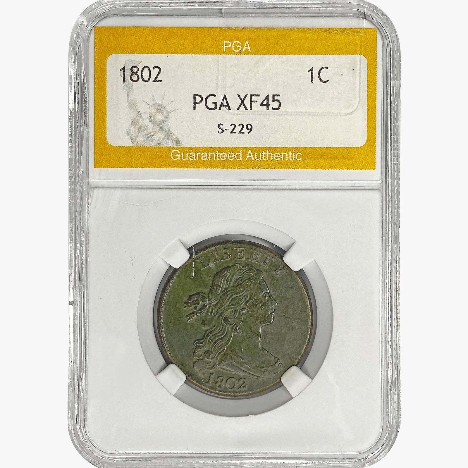 1802 Draped Bust Large Cent PGA XF45 S-229 (1 of 2)
