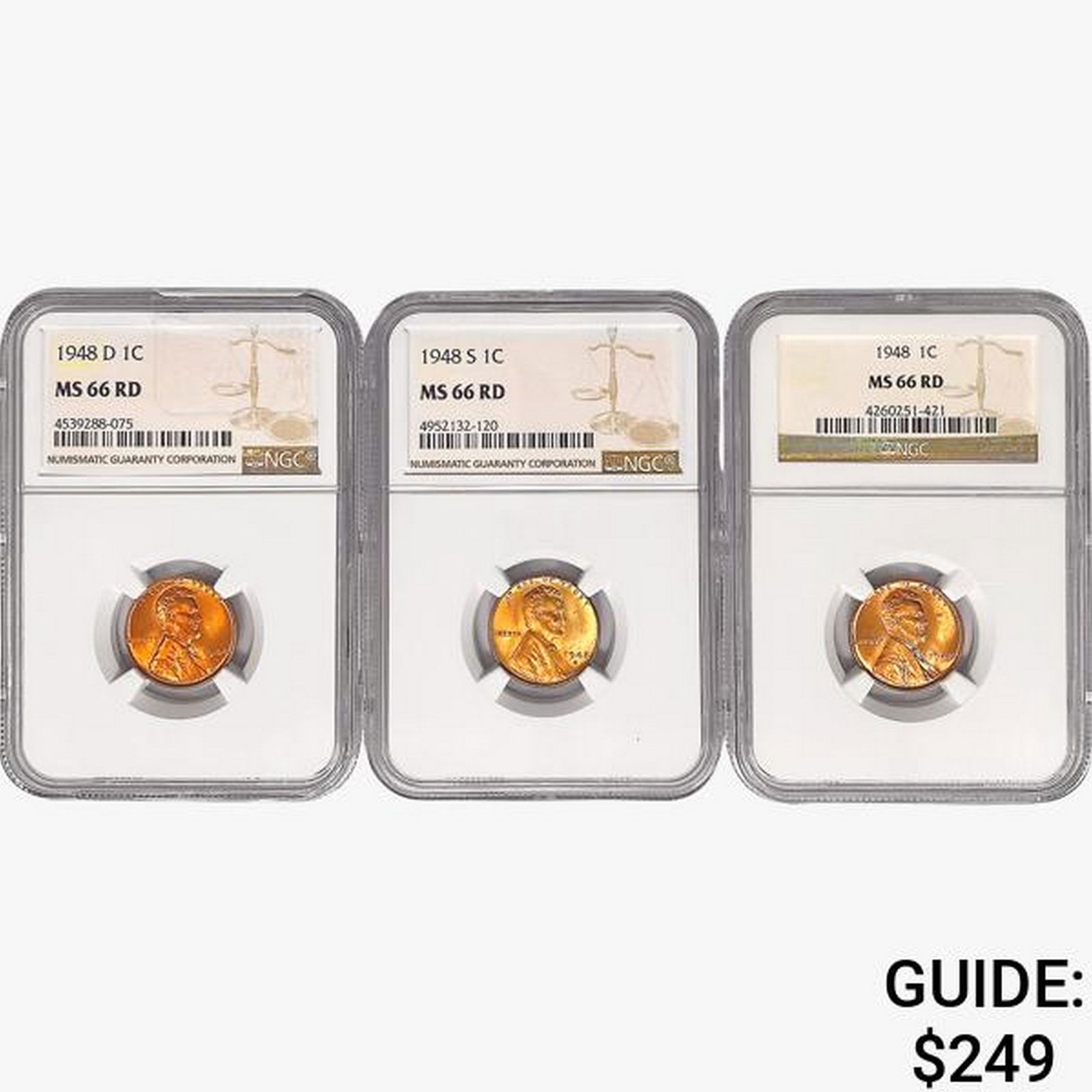 [3] 1948 PDS Wheat Cents NGC MS66 RD (1 of 2)