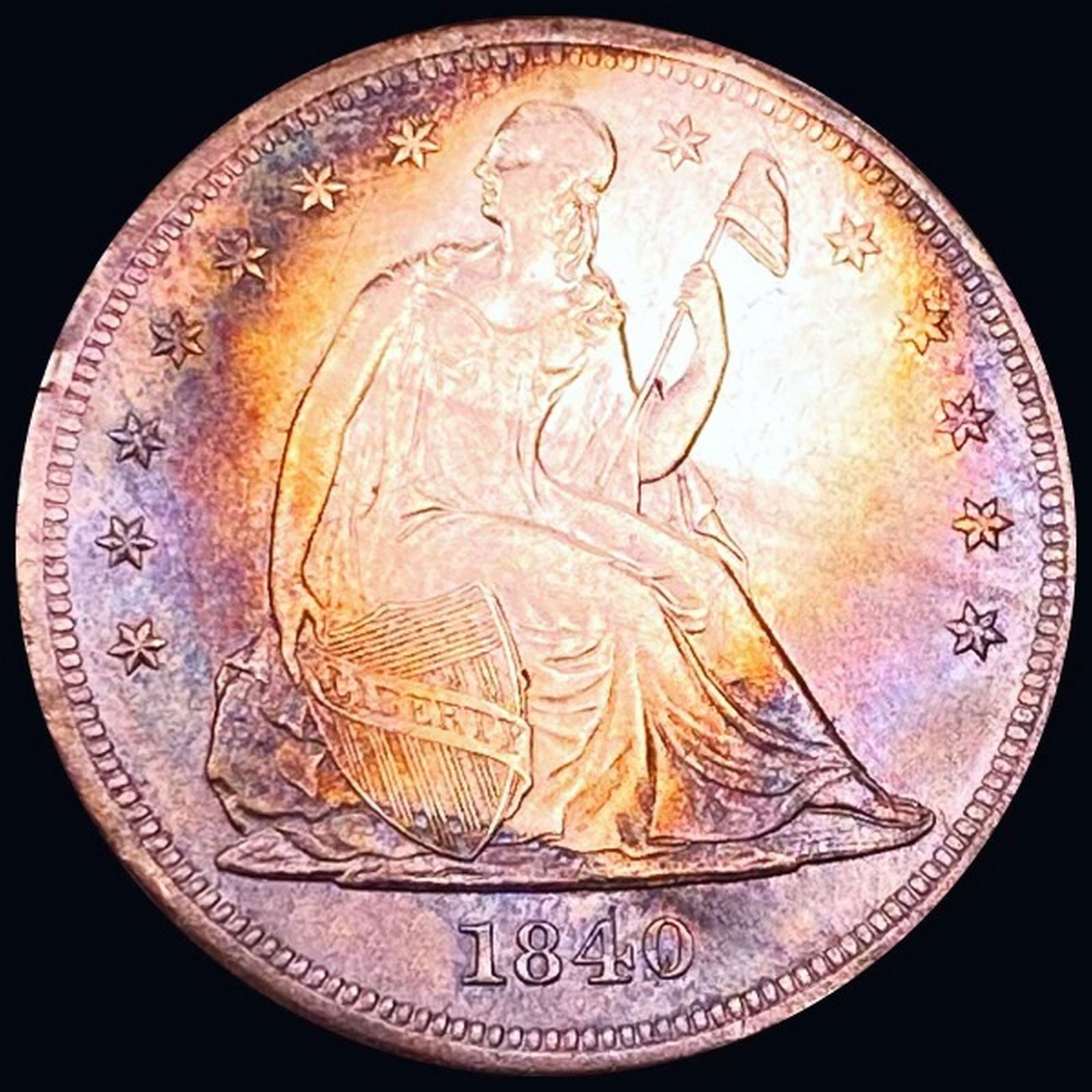 1840 Seated Liberty Dollar CHOICE AU (1 of 2)