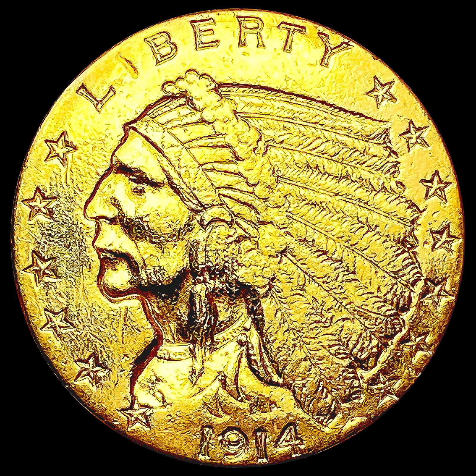 1914-D $2.50 Gold Quarter Eagle HIGH GRADE: 1914-D $2.50 Gold Quarter Eagle HIGH GRADE