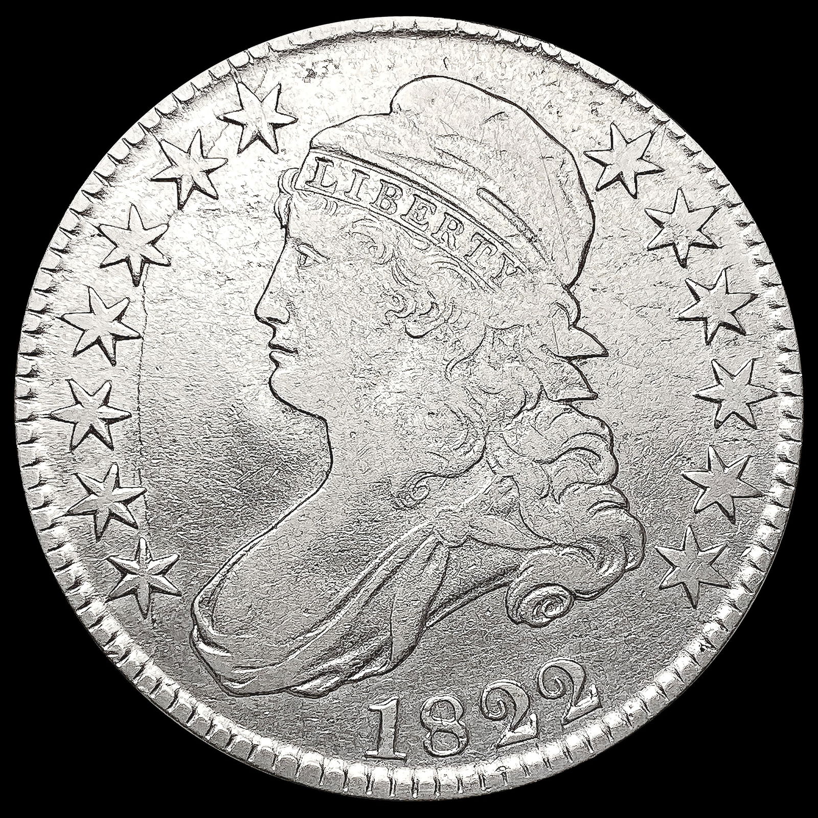 1822 Capped Bust Half Dollar CLOSELY UNCIRCULATED (1 of 2)