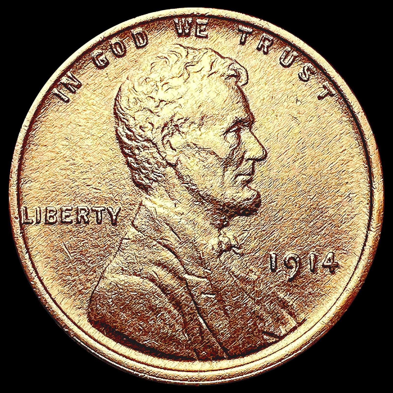 1914 RED Wheat Cent CHOICE BU (1 of 2)