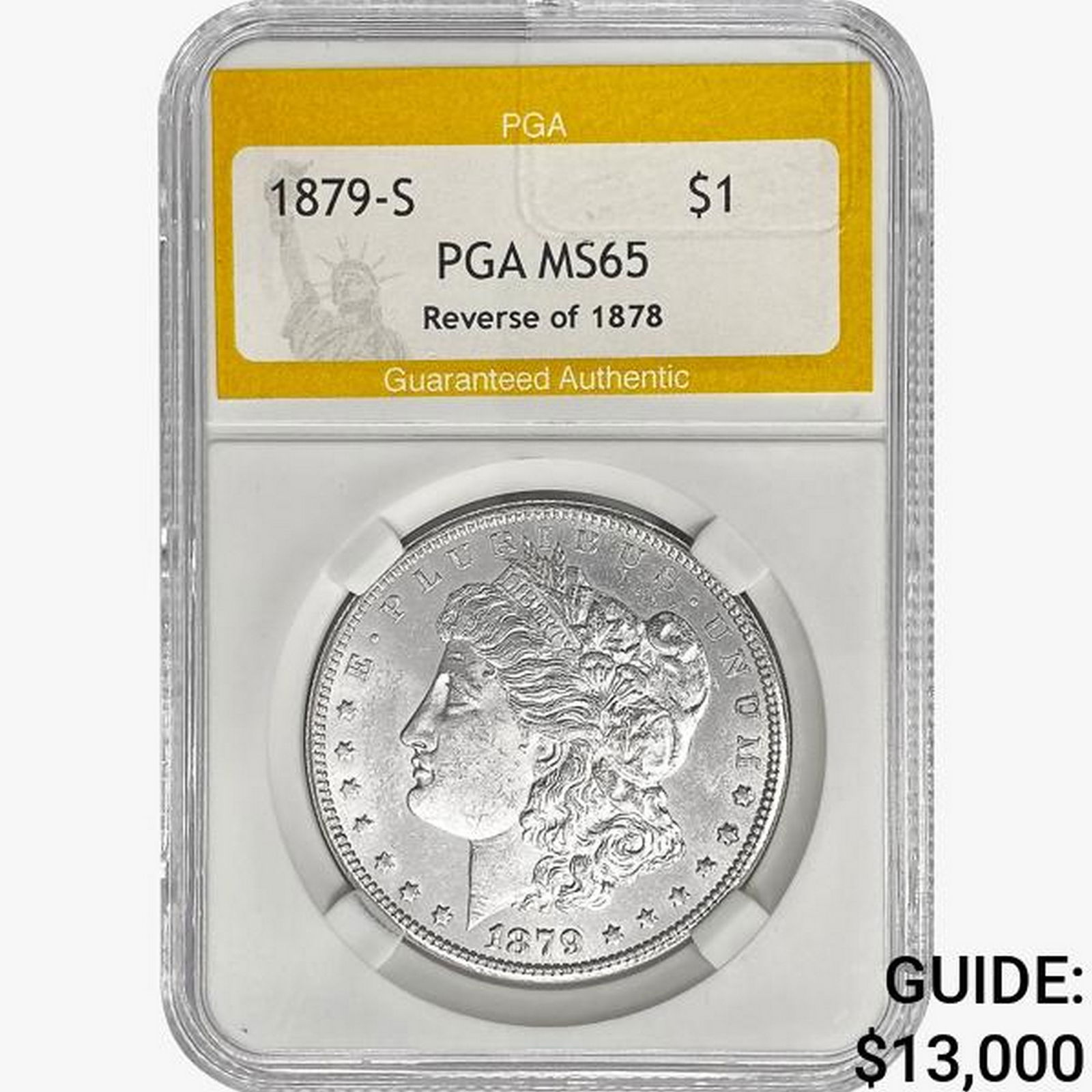 1879-S Morgan Silver Dollar PGA MS65 REV 78 (1 of 2)