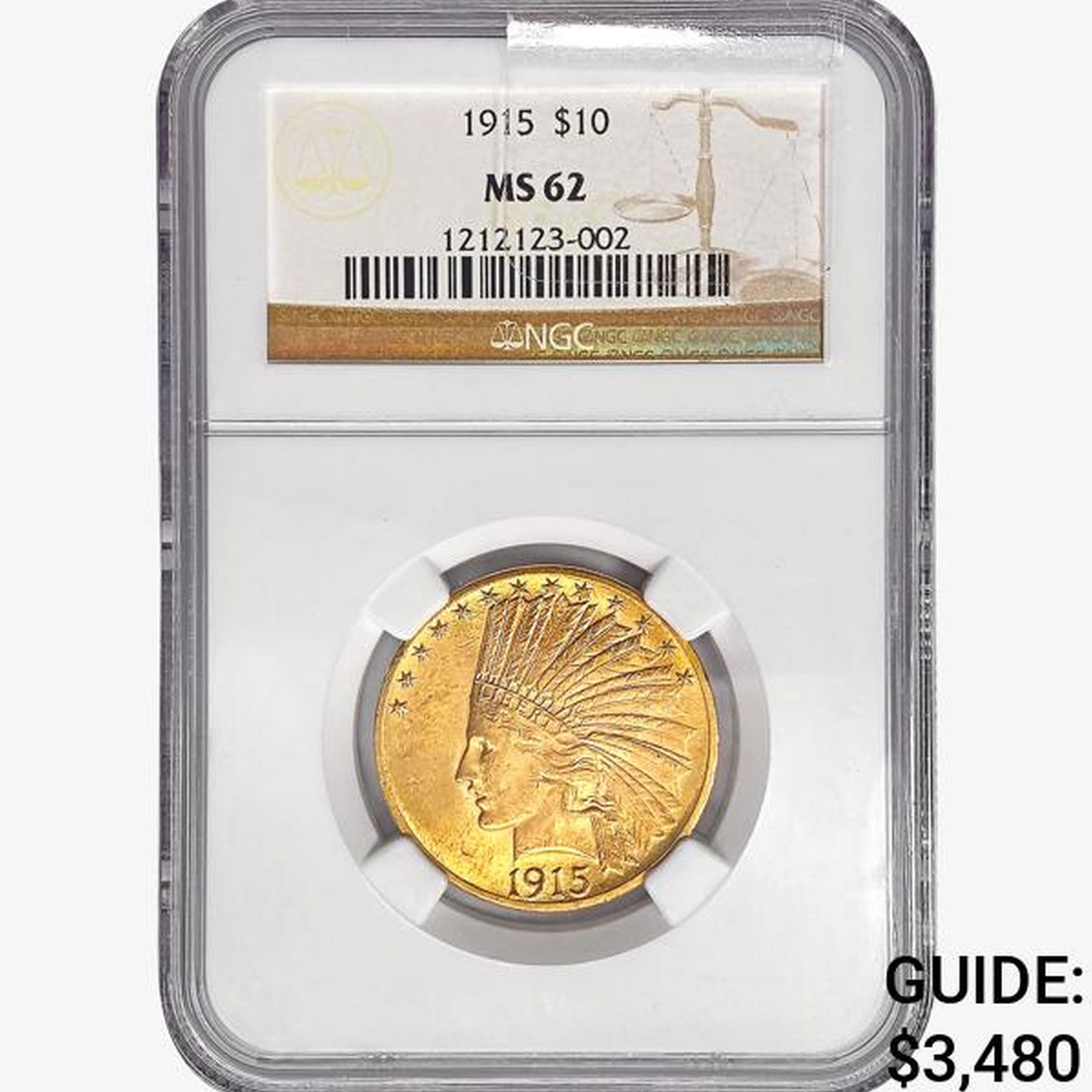 1915 $10 Gold Eagle NGC MS62 (1 of 2)