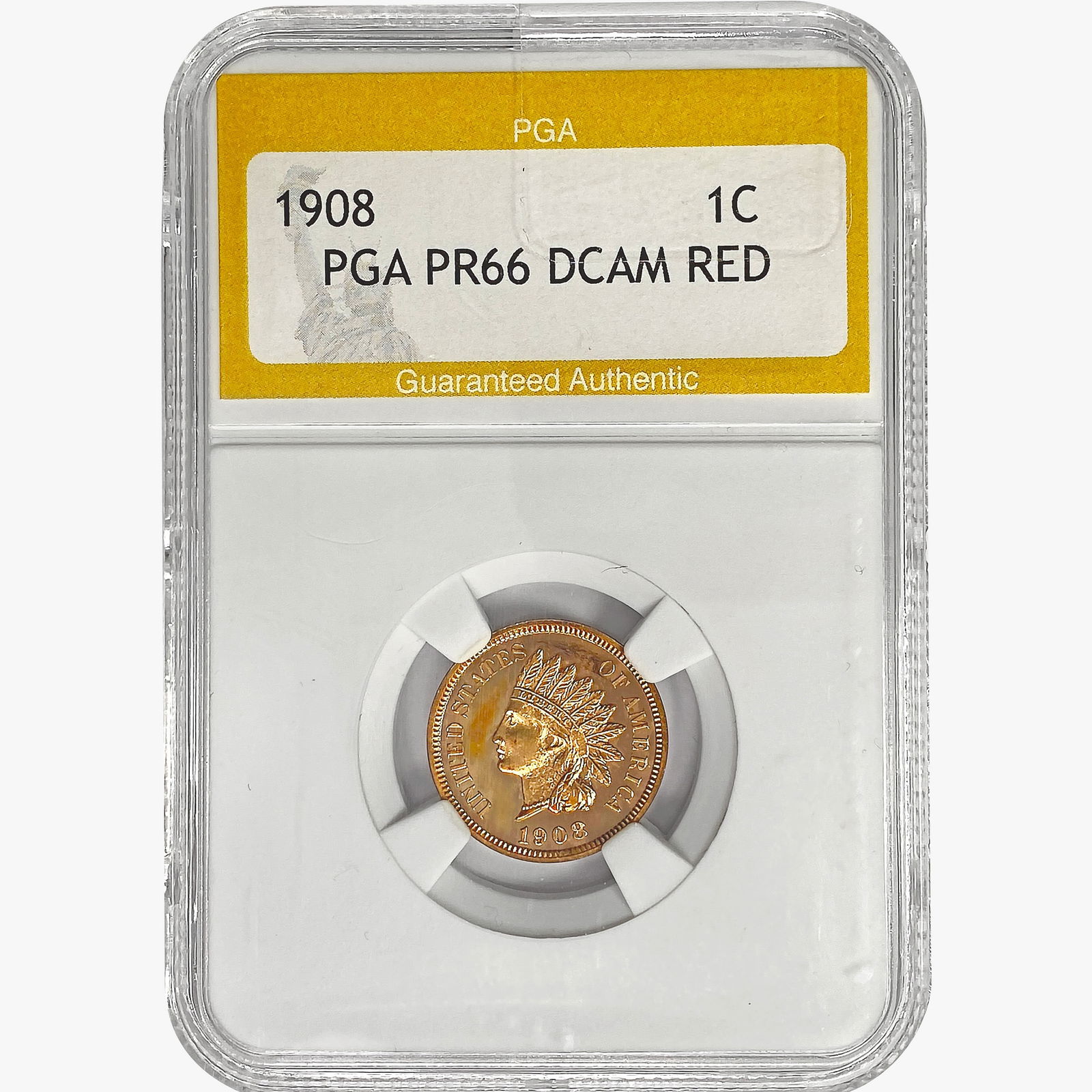 1908 Indian Head Cent PGA PR66 DCAM RED (1 of 2)