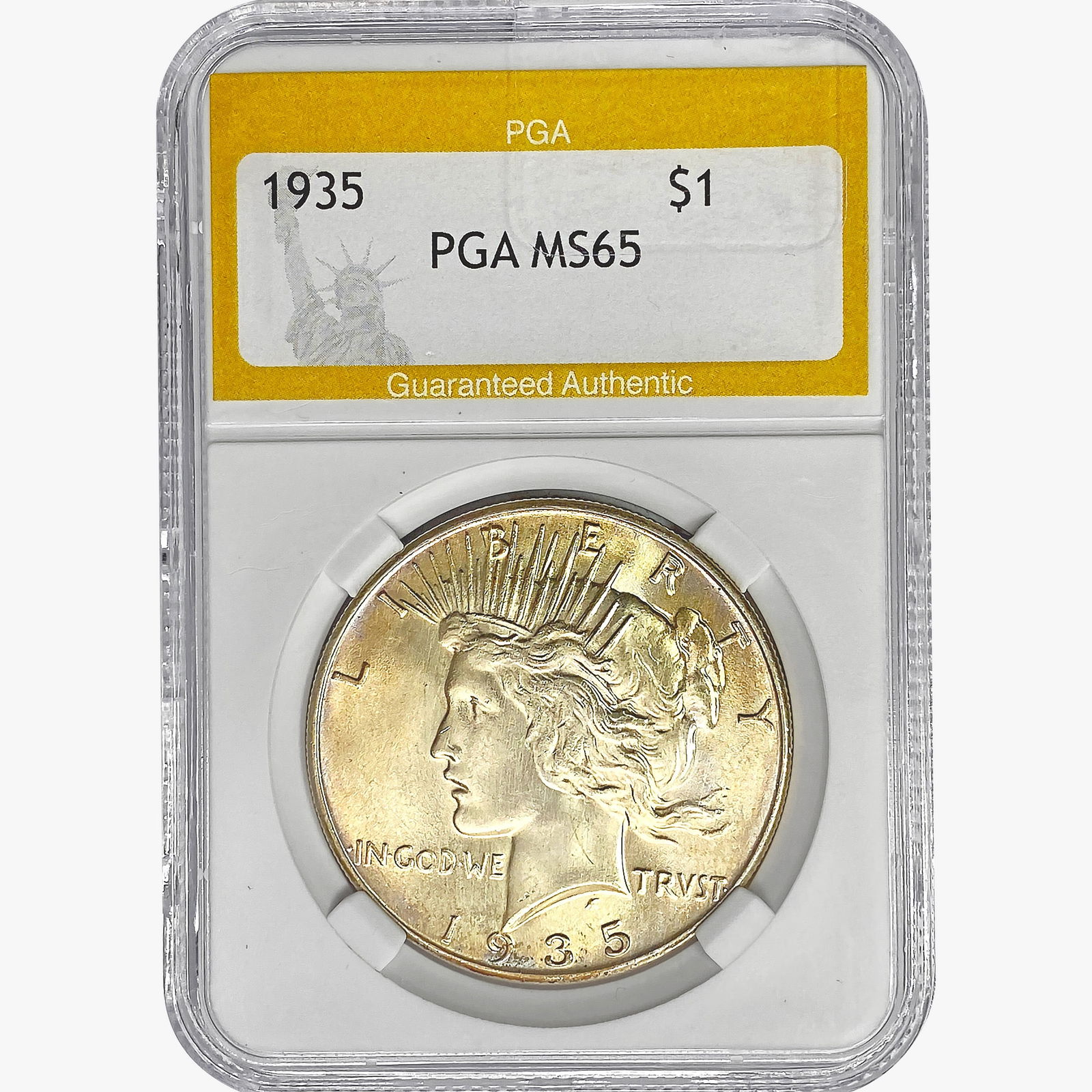 1935 Silver Peace Dollar PGA MS65 (1 of 2)