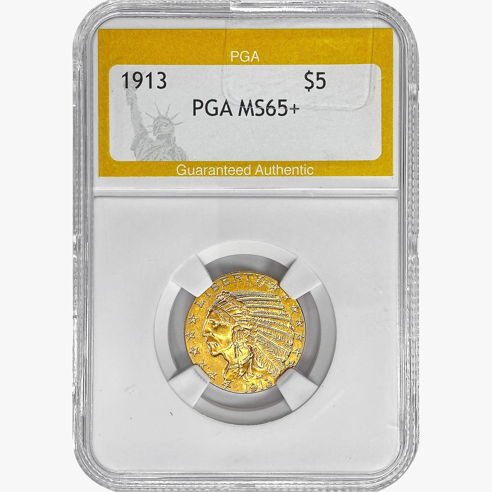 1913 $5 Gold Half Eagle PGA MS65+ (1 of 2)