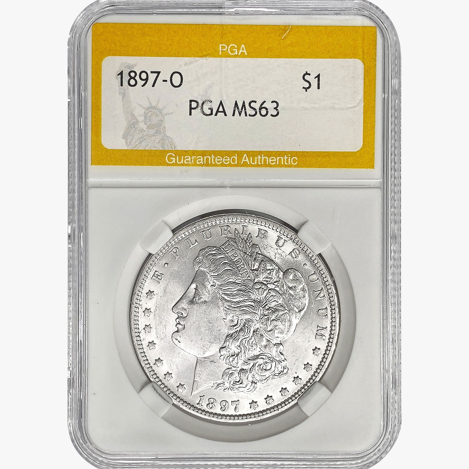 1897-O Morgan Silver Dollar PGA MS63 (1 of 2)