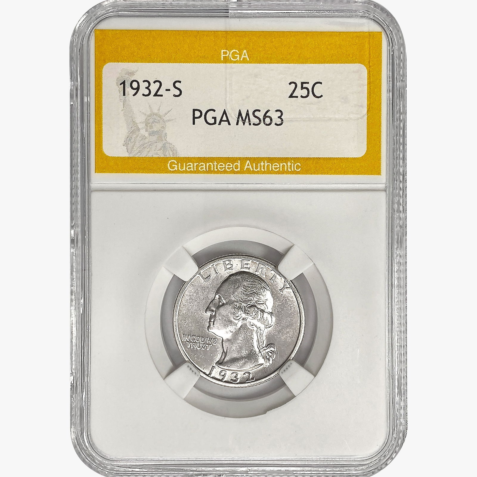 1932-S Washington Silver Quarter PGA MS63 (1 of 2)