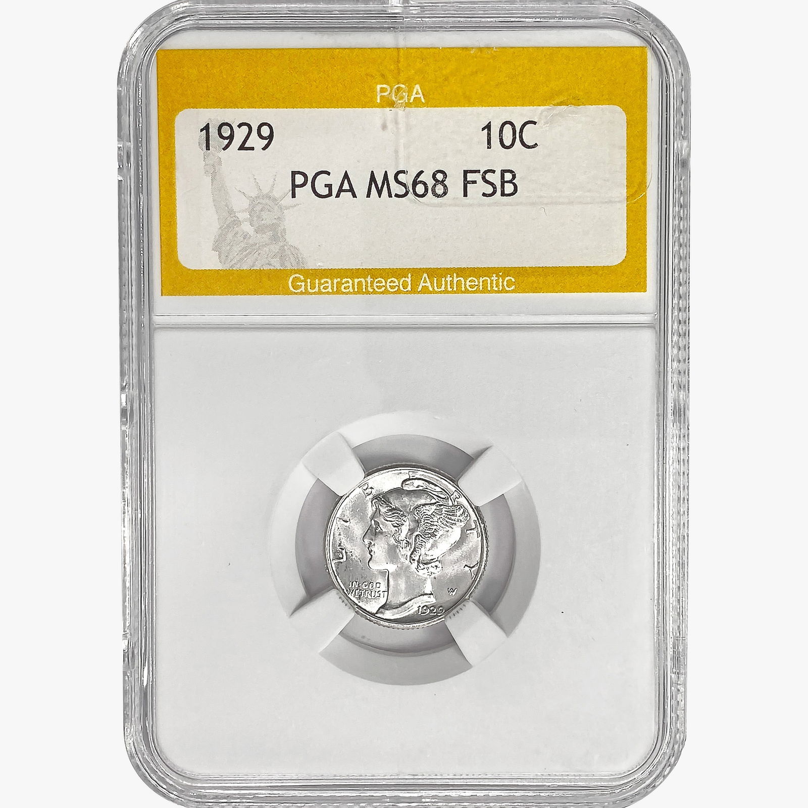 1929 Mercury Silver Dime PGA MS68 FSB (1 of 2)