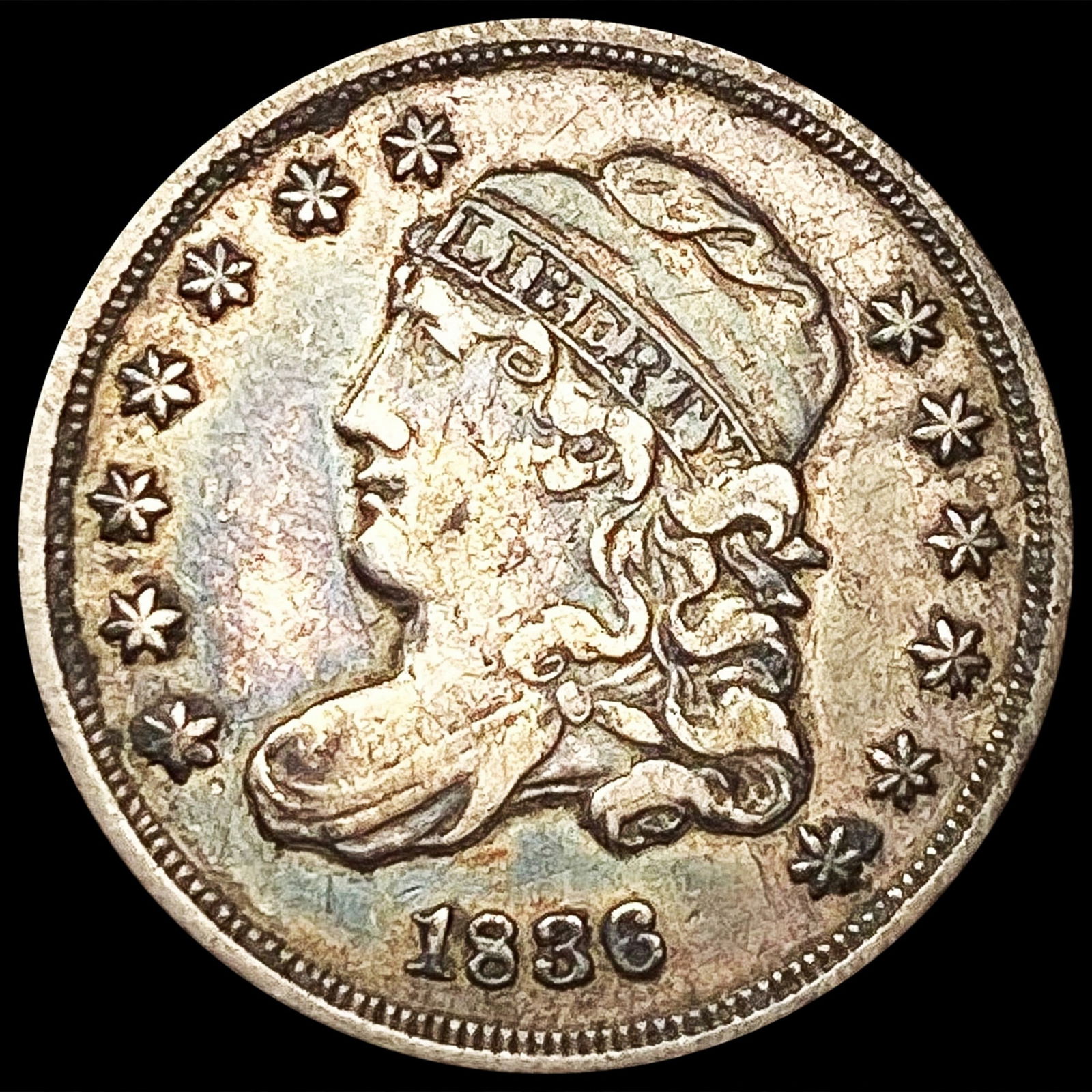 1836 Capped Bust Half Dime ABOUT UNCIRCULATED (1 of 2)
