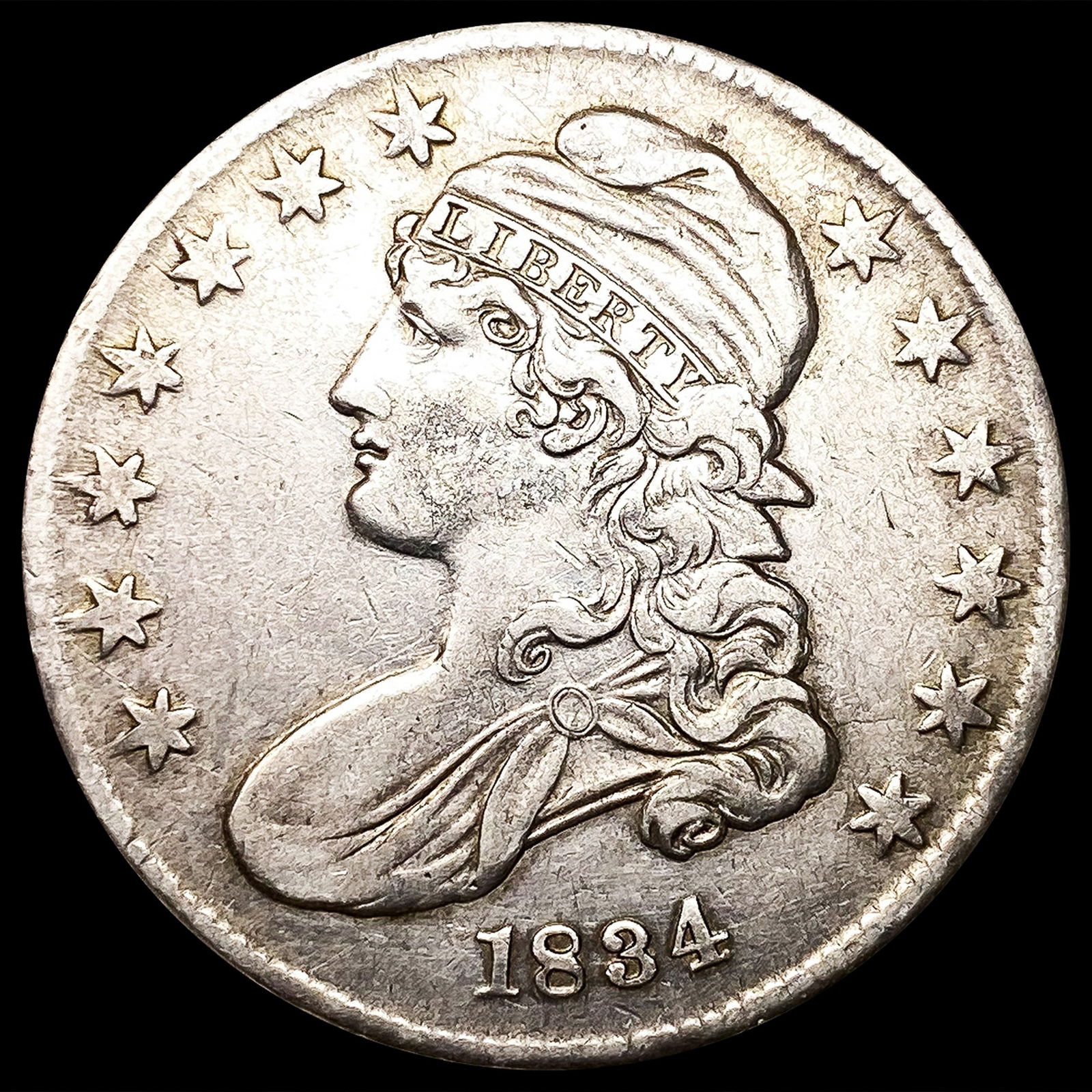1834 Capped Bust Half Dollar NEARLY UNCIRCULATED (1 of 2)