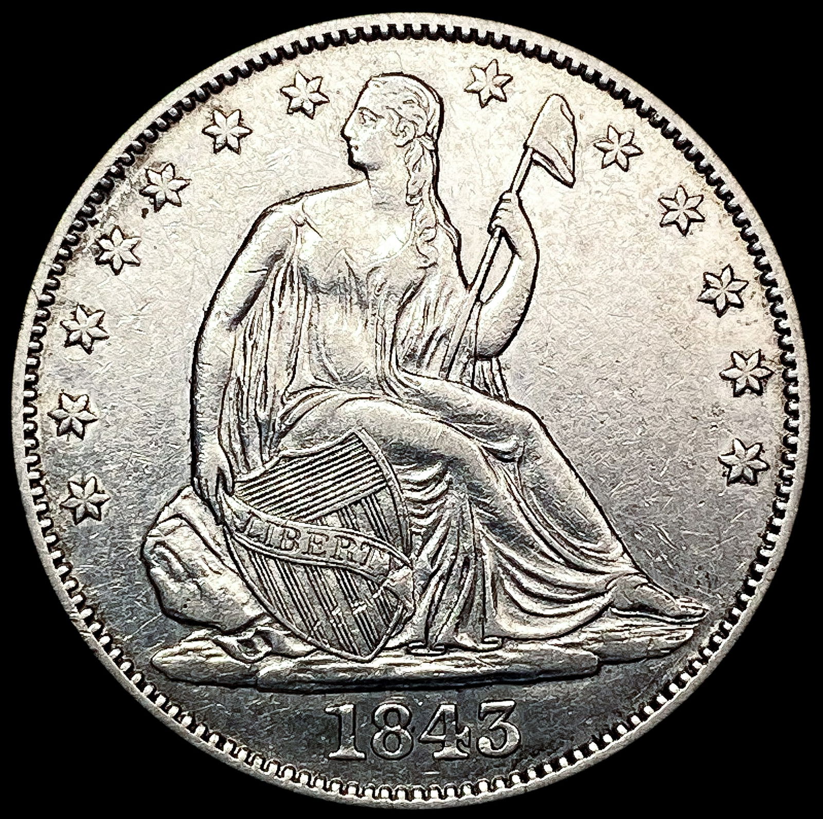 1843-O Seated Liberty Half Dollar HIGH GRADE (1 of 2)