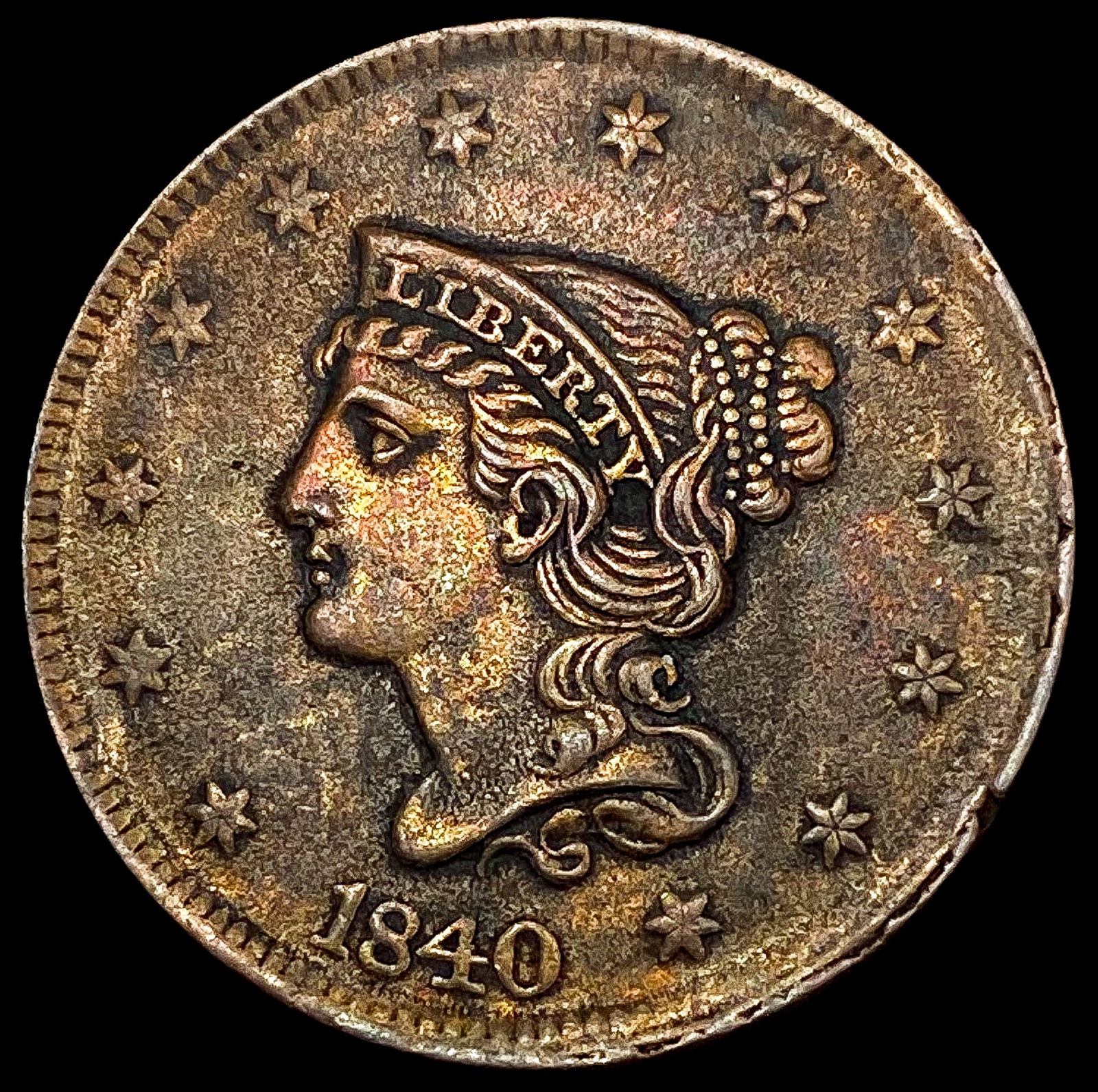 1840 Braided Hair Large Cent CLOSELY UNCIRCULATED (1 of 2)