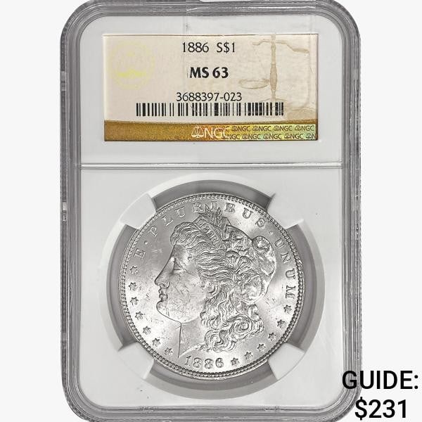 1886 Morgan Silver Dollar NGC MS63 (1 of 2)