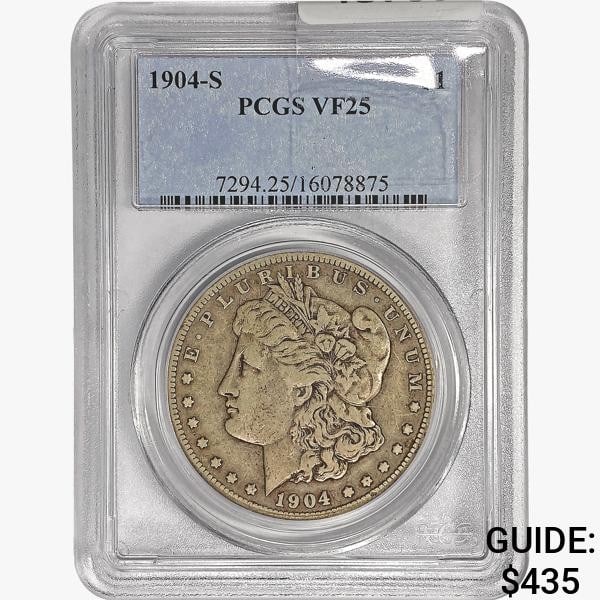 1904-S Morgan Silver Dollar PCGS VF25 (1 of 2)