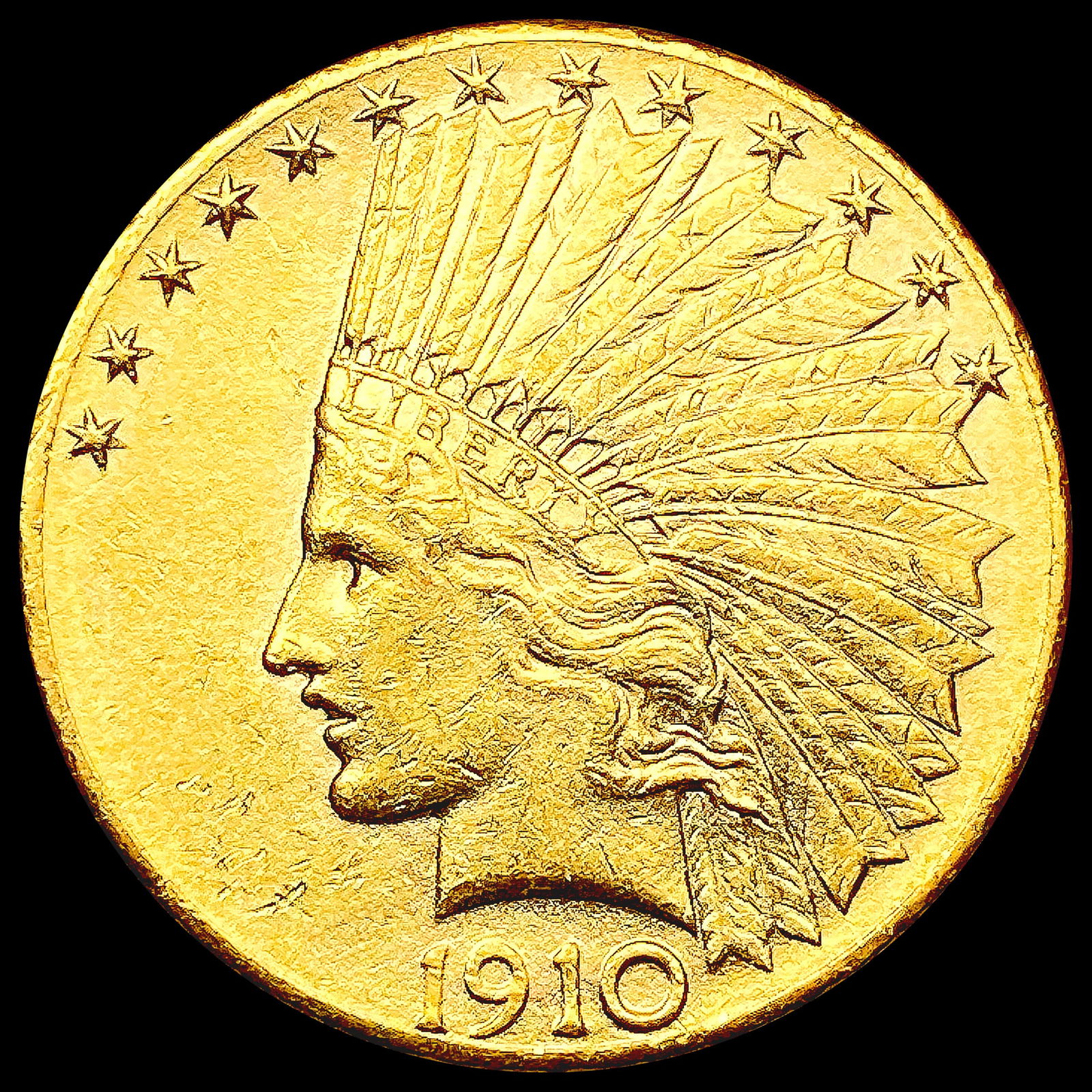 1910-D $10 Gold Eagle UNCIRCULATED (1 of 2)