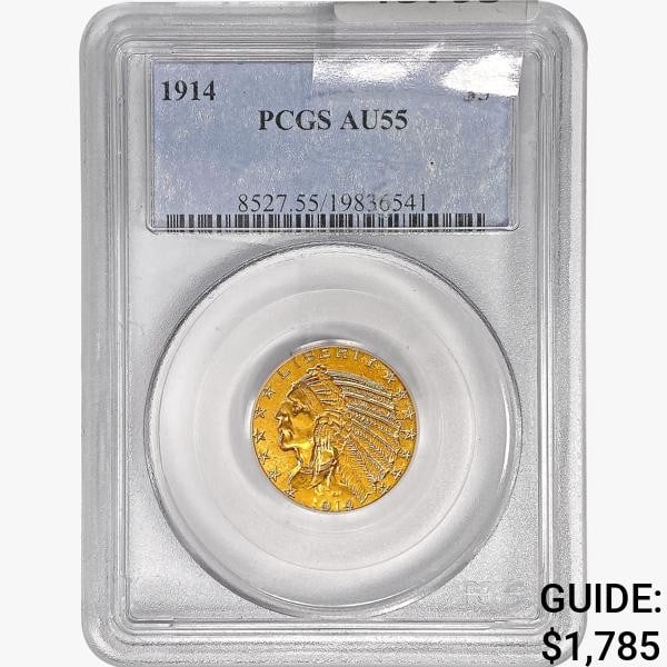 1914 $5 Gold Half Eagle PCGS AU55 (1 of 2)