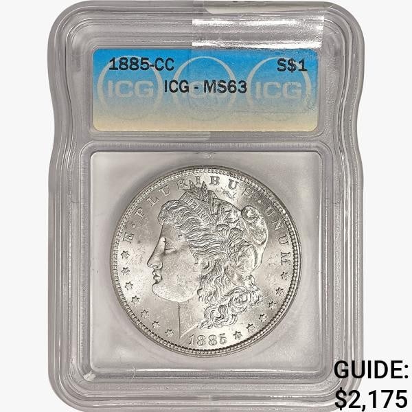 1885-CC Morgan Silver Dollar ICG MS63 (1 of 2)