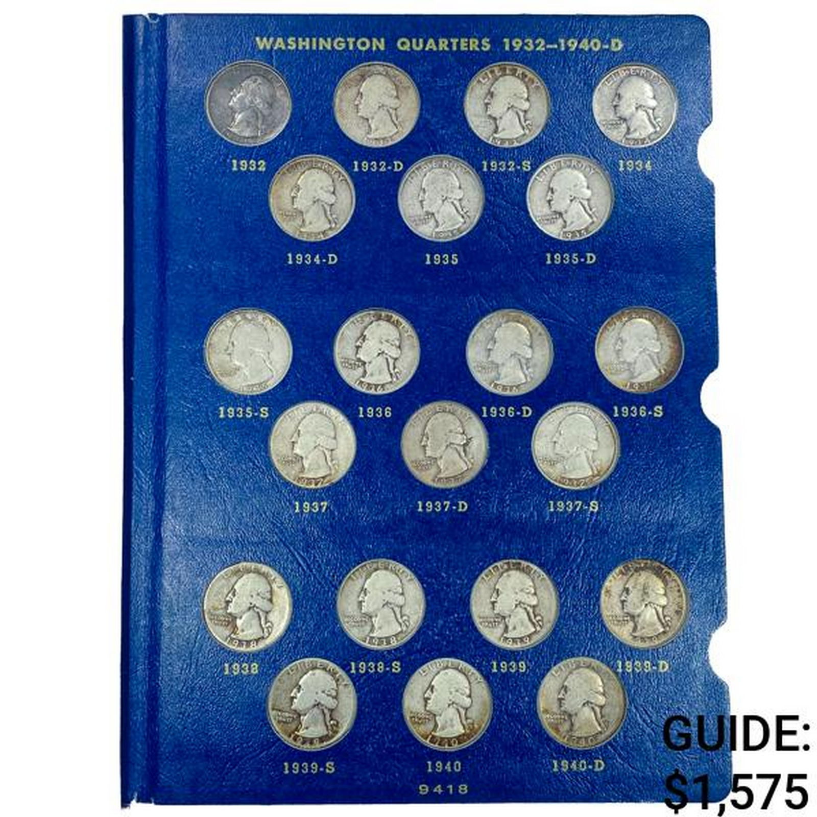 1932-1964 Washington Quarter Book (83 Coins) (1 of 9)