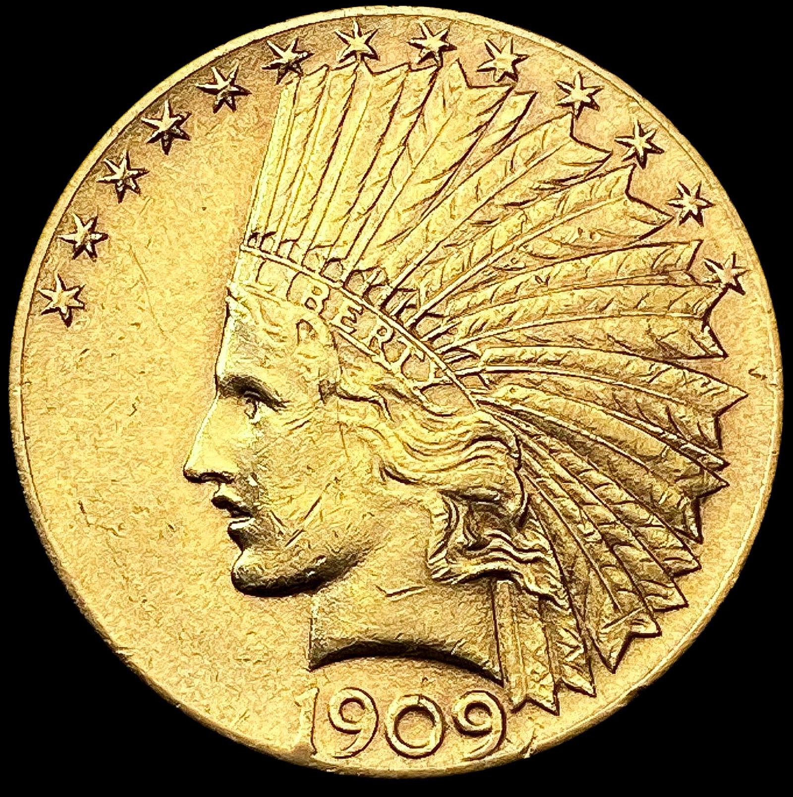 1909-S $10 Gold Eagle CLOSELY UNCIRCULATED (1 of 2)