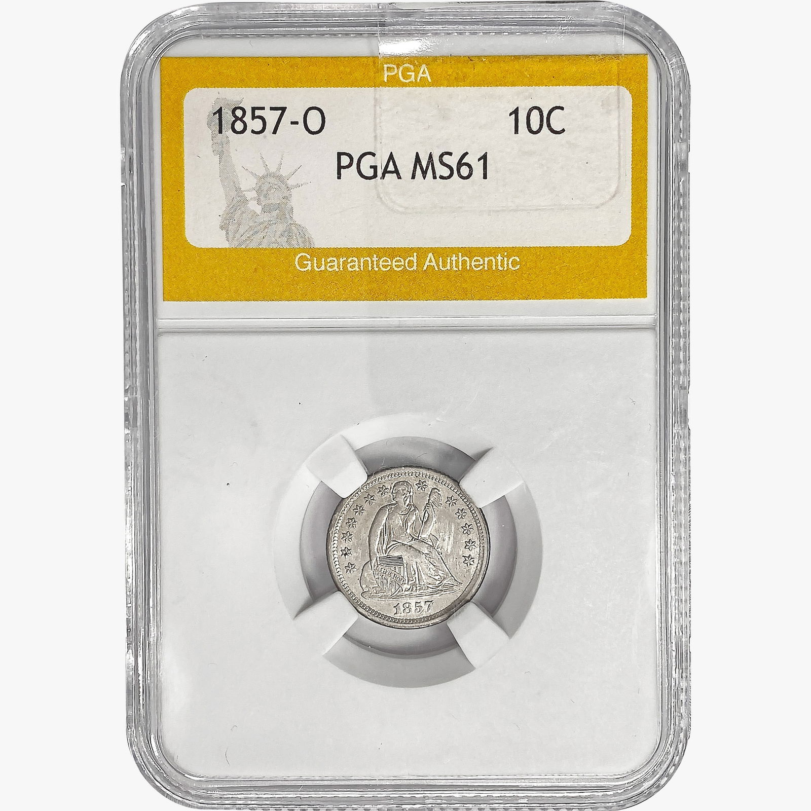 1857-O Seated Liberty Dime PGA MS61 (1 of 2)