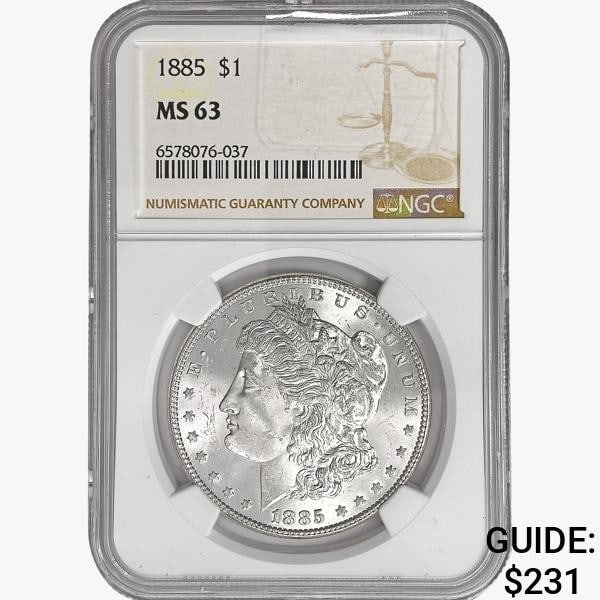 1885 Morgan Silver Dollar NGC MS63 (1 of 2)
