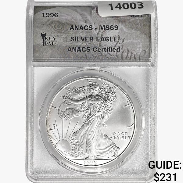 1996 Silver Eagle ANACS MS69 (1 of 2)