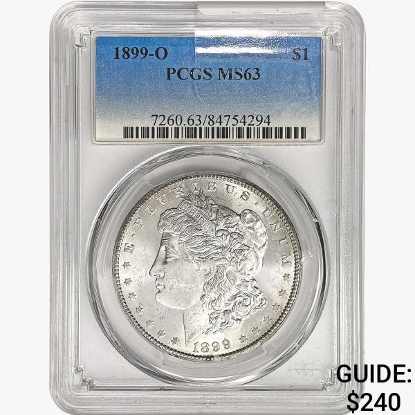1899-O Morgan Silver Dollar PCGS MS63 (1 of 2)