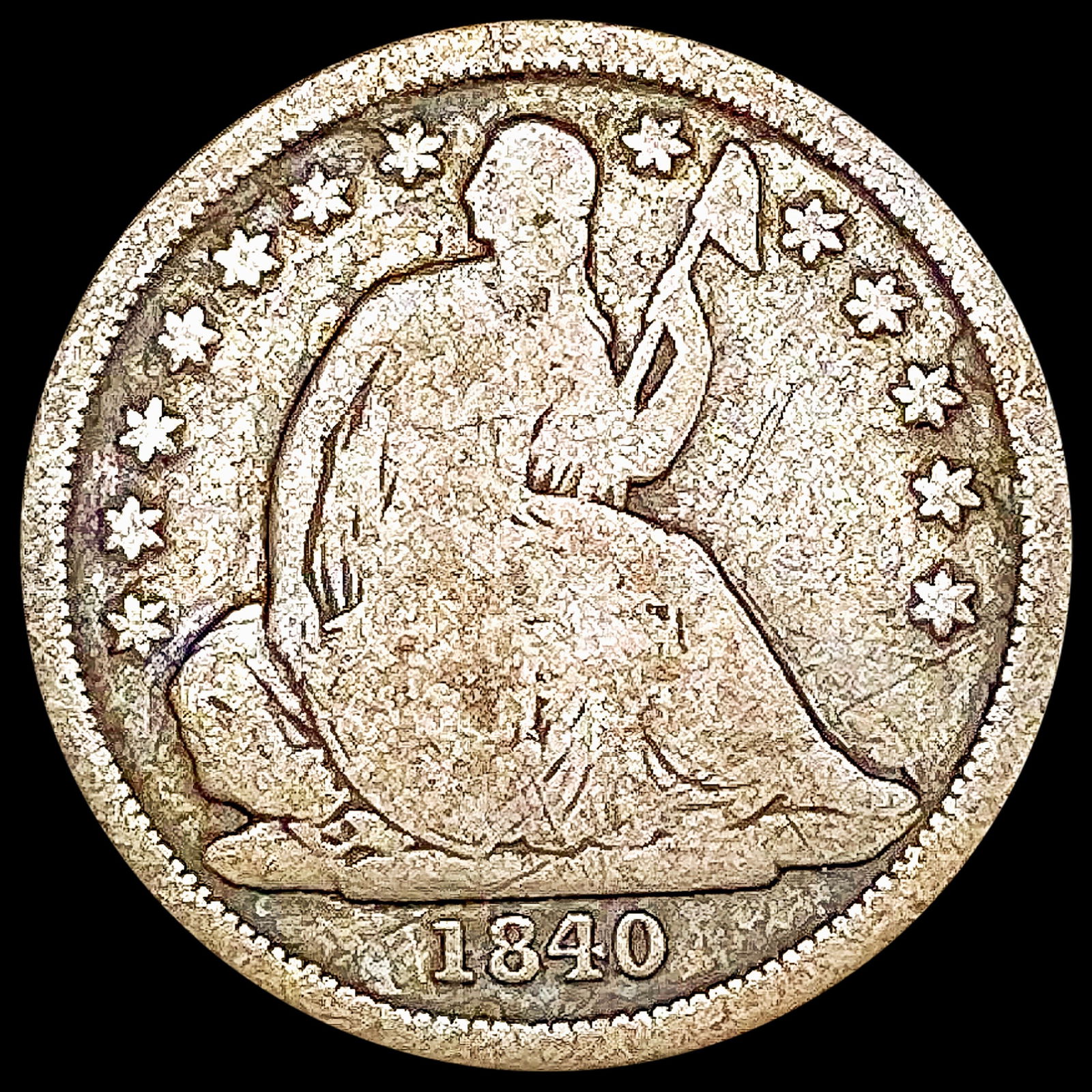 1840-O Seated Liberty Dime NICELY CIRCULATED (1 of 2)