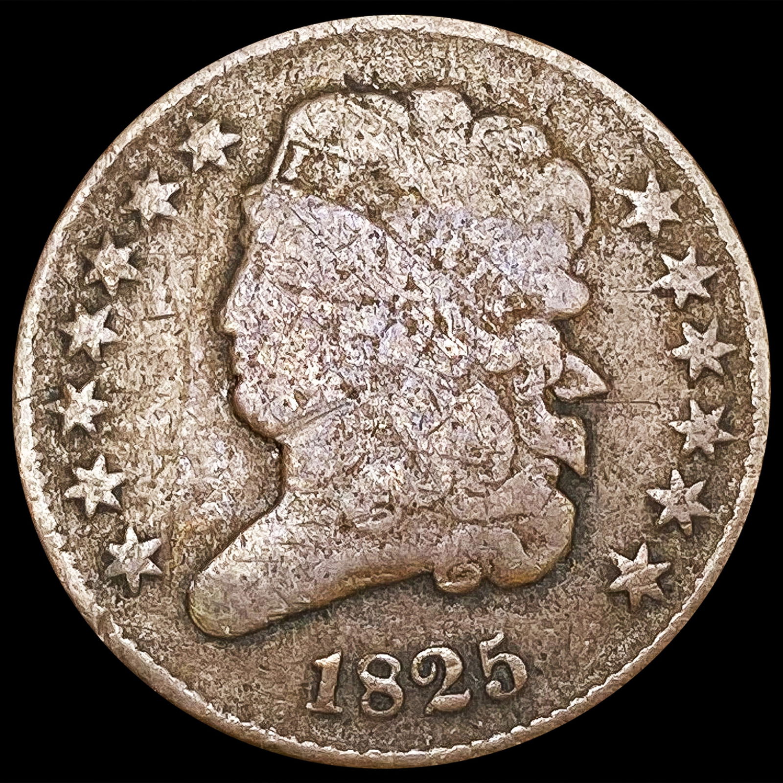 1825 Classic Head Half Cent NICELY CIRCULATED (1 of 2)