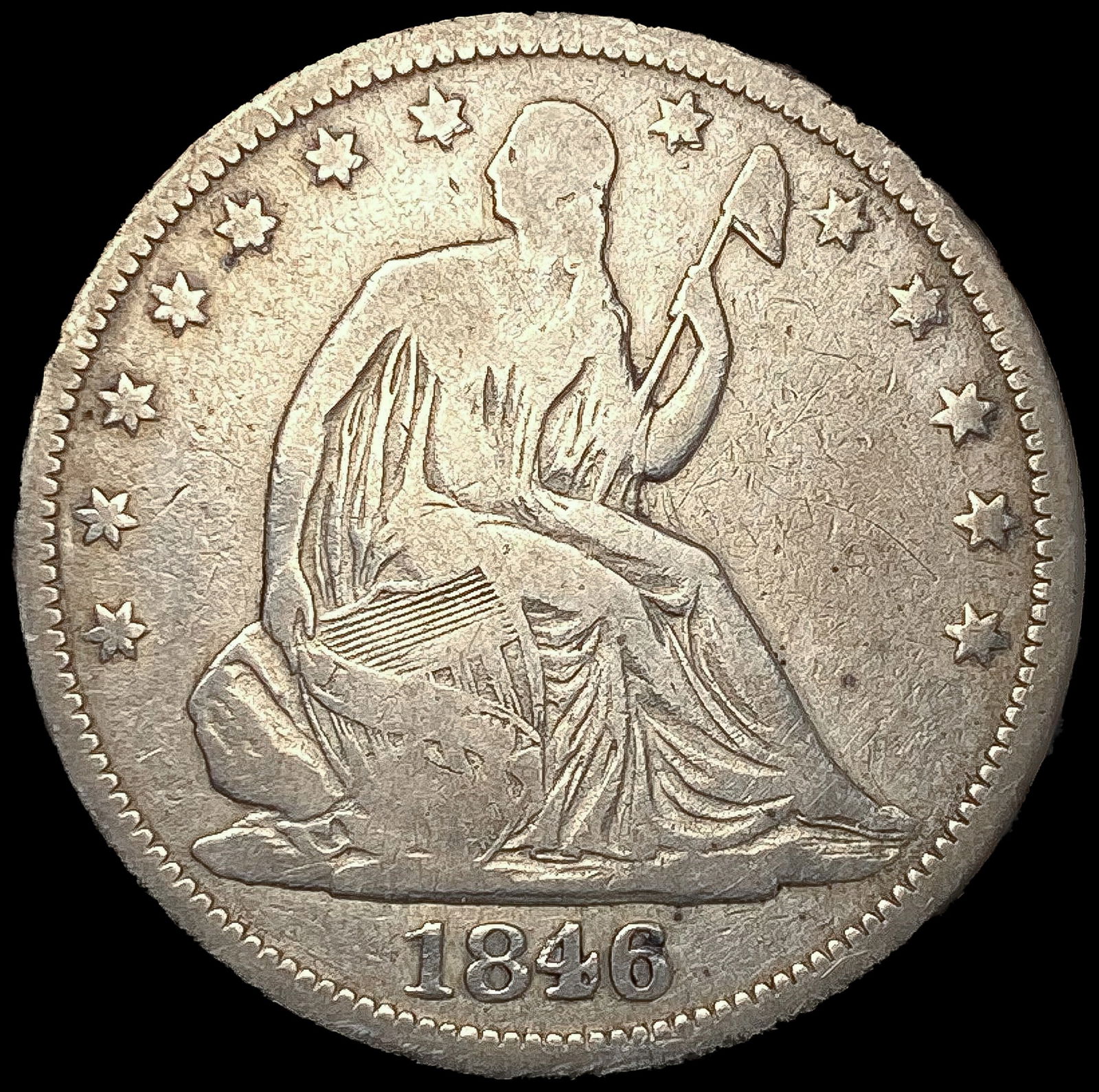 1846-O Seated Liberty Half Dollar NICELY CIRCULATE (1 of 2)